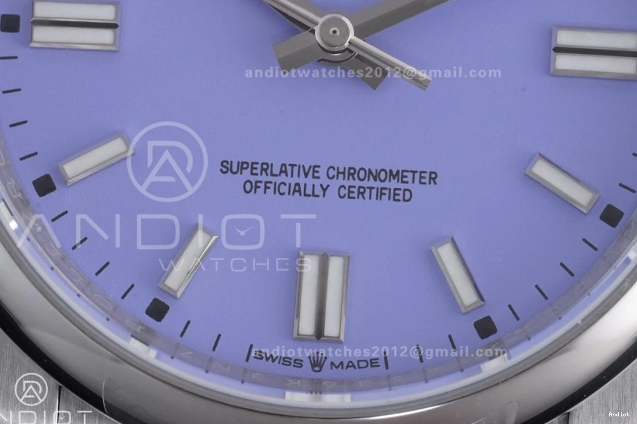 VR Oyster Lavender 904L SmoothTexture KRF Steel 36mm Edition Perpetual 962 1:1 Dial Best 126000 0704
